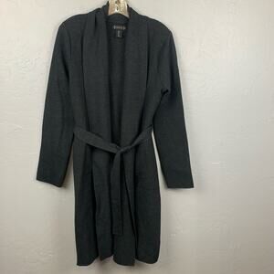 Nanette Lepore Cardigan Black Size Small Viscose Blend Belted Long Line Women's
